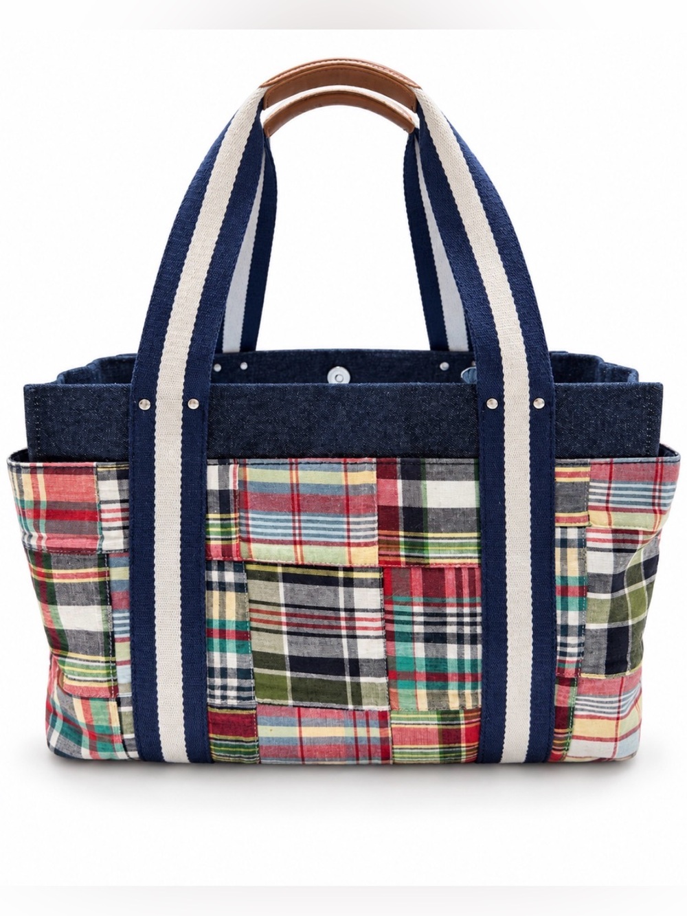 Madras Patchwork Plaid Bass Heritage Collection Rectangular Tote Bag